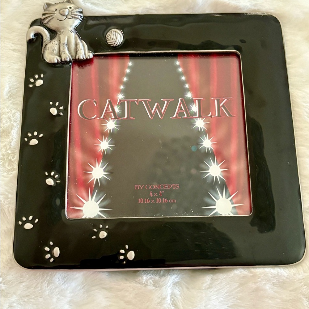 Black Cat Picture Frame Catwalk